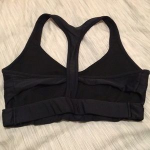 Black sports bra.